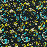 Pound A Metre 3 Metres Printed Dressmaking Viscose Fabric – 55" Wide (Black Paisley)