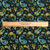 Pound A Metre 3 Metres Printed Dressmaking Viscose Fabric – 55" Wide (Black Paisley)