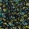 Pound A Metre 3 Metres Printed Dressmaking Viscose Fabric – 55" Wide (Black Paisley)