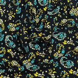 Pound A Metre 3 Metres Printed Dressmaking Viscose Fabric – 55" Wide (Black Paisley)