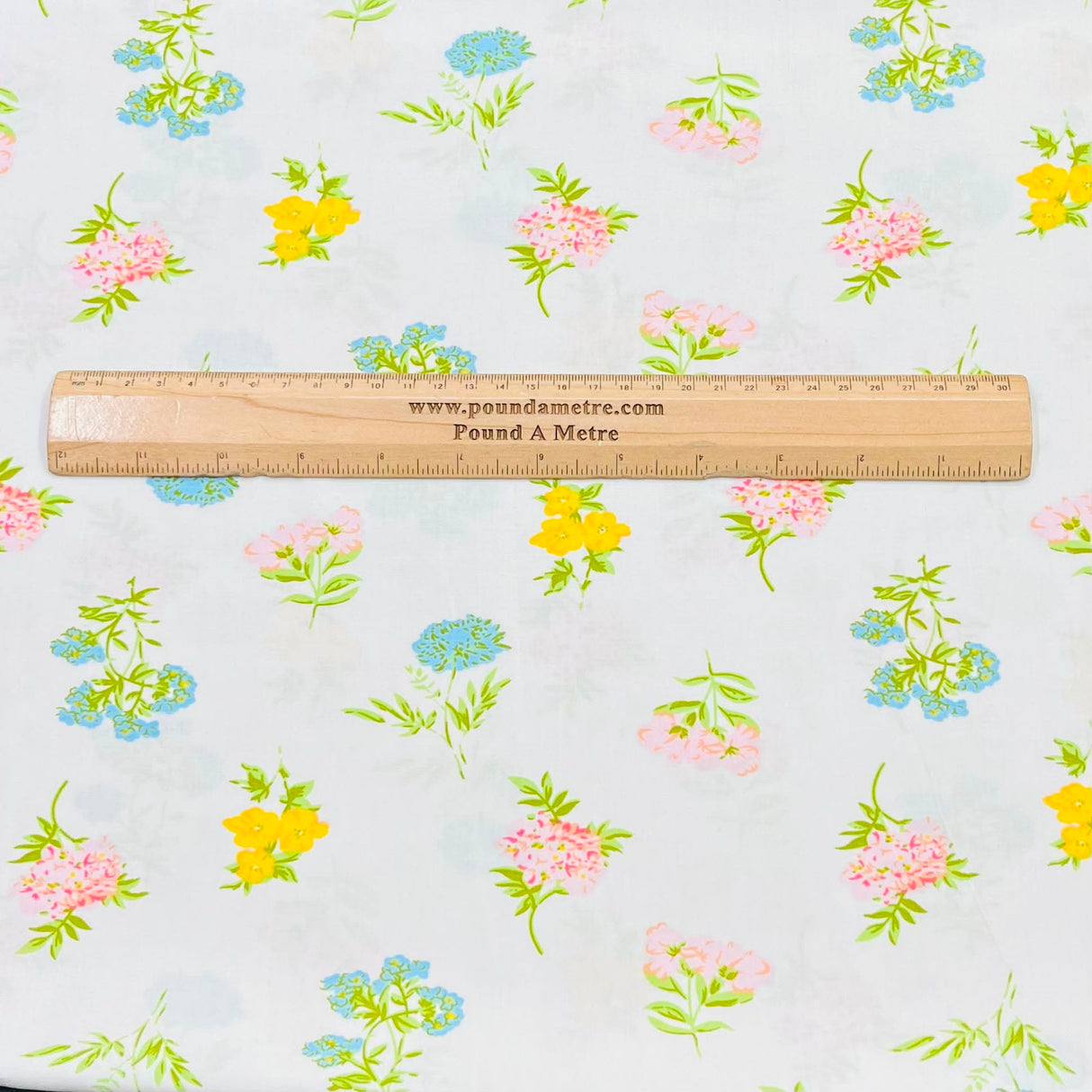 Pound A Metre 3 Metres Printed Dressmaking Viscose Fabric – 55" Wide (Bouquet)