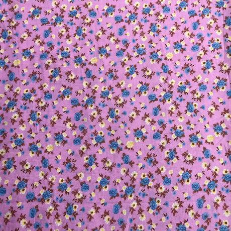 Pound A Metre 3 Metres Printed Dressmaking Viscose Fabric – 55" Wide (Bubblegum)