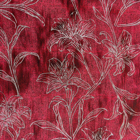 Pound A Metre 3 Metres Printed Dressmaking Viscose Fabric – 55" Wide (Burgundy Floral)