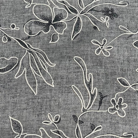 Pound A Metre 3 Metres Printed Dressmaking Viscose Fabric – 55" Wide (Charcoal)