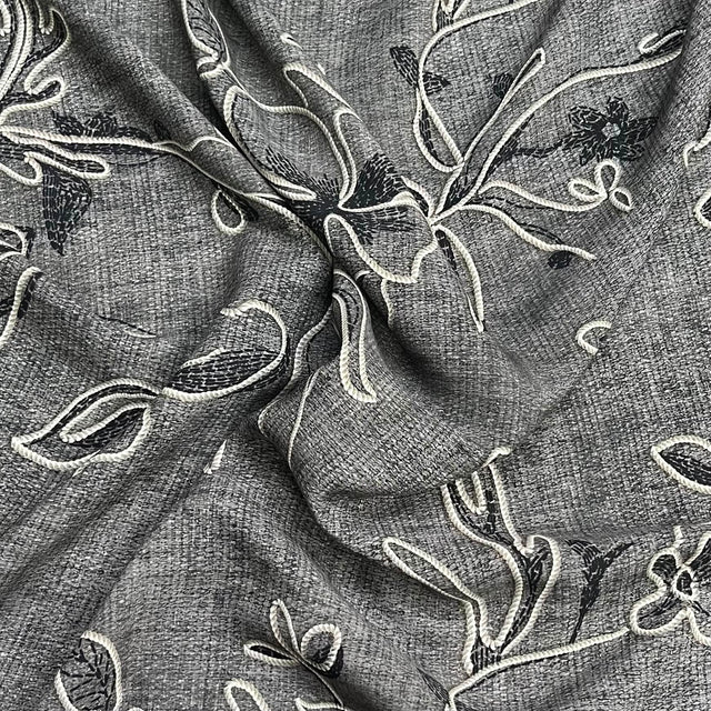 Pound A Metre 3 Metres Printed Dressmaking Viscose Fabric – 55" Wide (Charcoal)