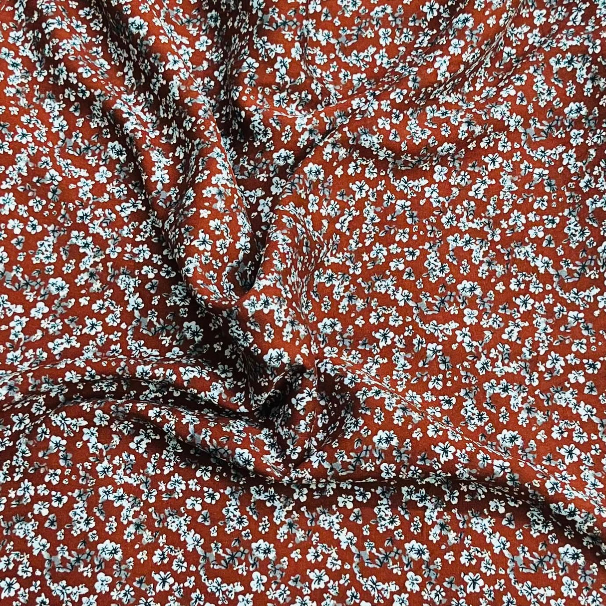 Pound A Metre 3 Metres Printed Dressmaking Viscose Fabric – 55" Wide (Choclate)