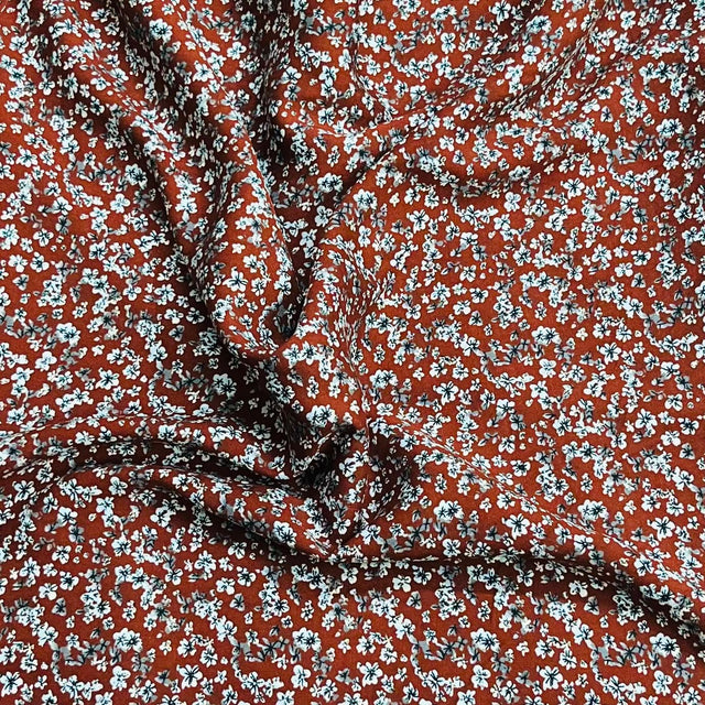 Pound A Metre 3 Metres Printed Dressmaking Viscose Fabric – 55" Wide (Choclate)