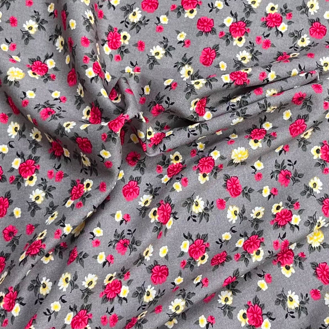 Pound A Metre 3 Metres Printed Dressmaking Viscose Fabric – 55" Wide (Cloudy)