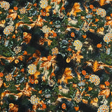 Pound A Metre 3 Metres Printed Dressmaking Viscose Fabric – 55" Wide (Dark Night)