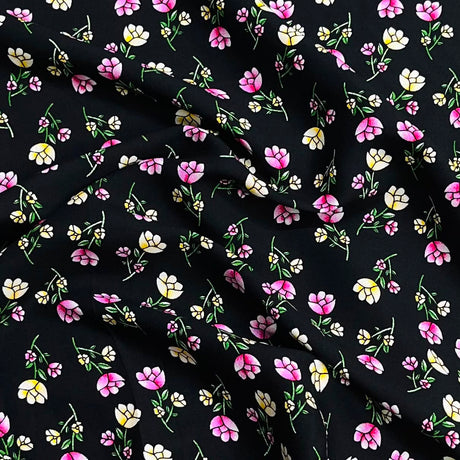 Pound A Metre 3 Metres Printed Dressmaking Viscose Fabric – 55" Wide (Floral)