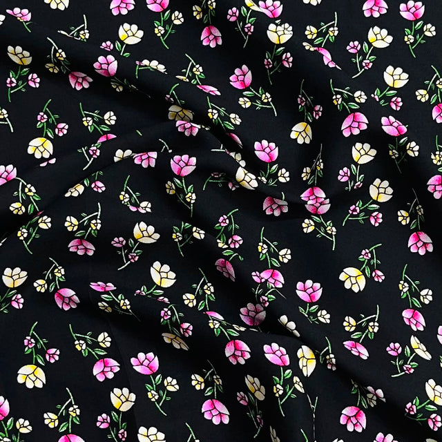 Pound A Metre 3 Metres Printed Dressmaking Viscose Fabric – 55" Wide (Floral)