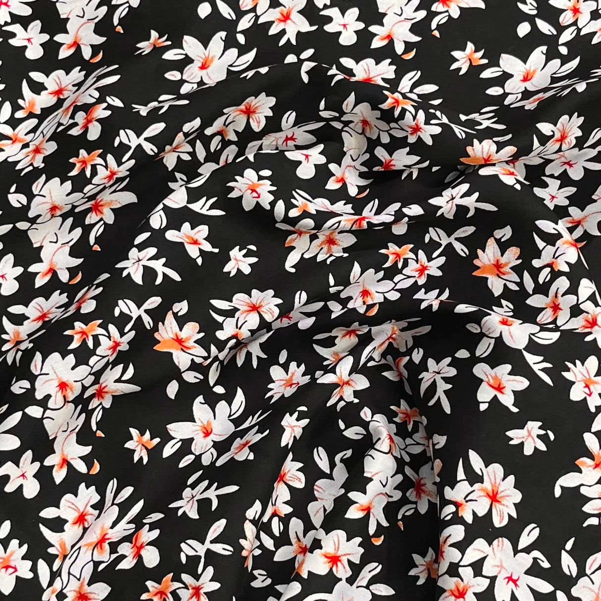 Pound A Metre 3 Metres Printed Dressmaking Viscose Fabric – 55" Wide (Flowerpot)