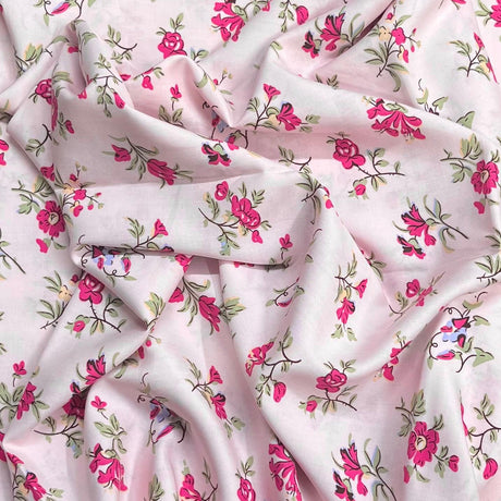 Pound A Metre 3 Metres Printed Dressmaking Viscose Fabric – 55" Wide (Garden)