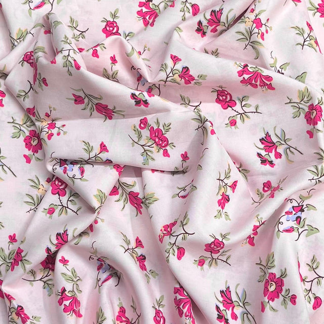 Pound A Metre 3 Metres Printed Dressmaking Viscose Fabric – 55" Wide (Garden)