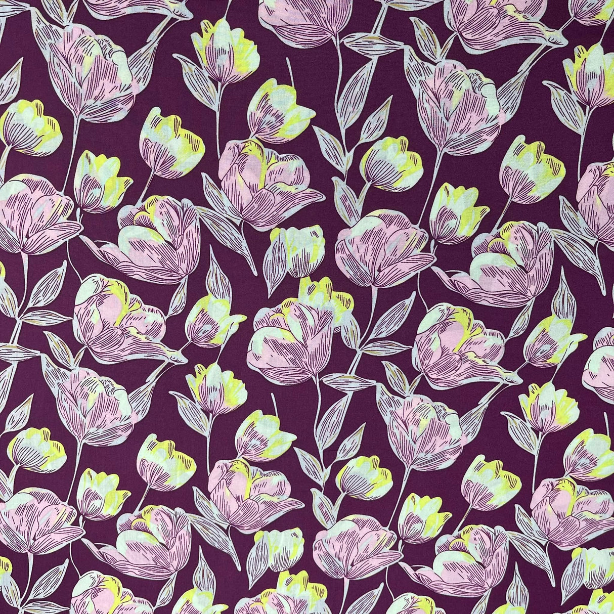 Pound A Metre 3 Metres Printed Dressmaking Viscose Fabric – 55" Wide (Grapefruit)