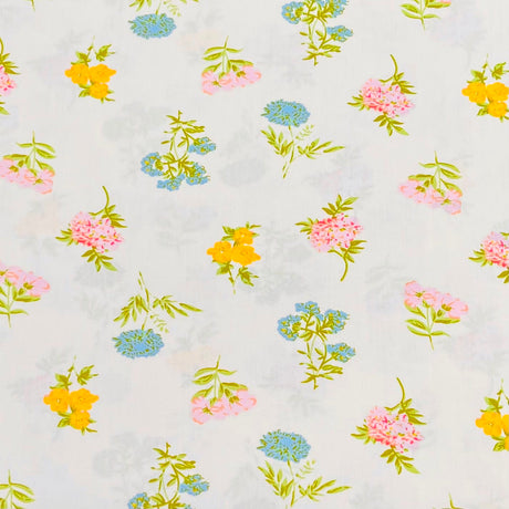 Pound A Metre 3 Metres Printed Dressmaking Viscose Fabric – 55" Wide (Ivory)