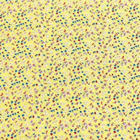 Pound A Metre 3 Metres Printed Dressmaking Viscose Fabric – 55" Wide (Lemon)
