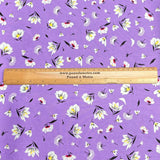 Pound A Metre 3 Metres Printed Dressmaking Viscose Fabric – 55" Wide (Lilac Daisy)