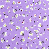 Pound A Metre 3 Metres Printed Dressmaking Viscose Fabric – 55" Wide (Lilac Daisy)