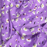Pound A Metre 3 Metres Printed Dressmaking Viscose Fabric – 55" Wide (Lilac Daisy)