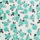 Pound A Metre 3 Metres Printed Dressmaking Viscose Fabric – 55" Wide (Mint Flower)