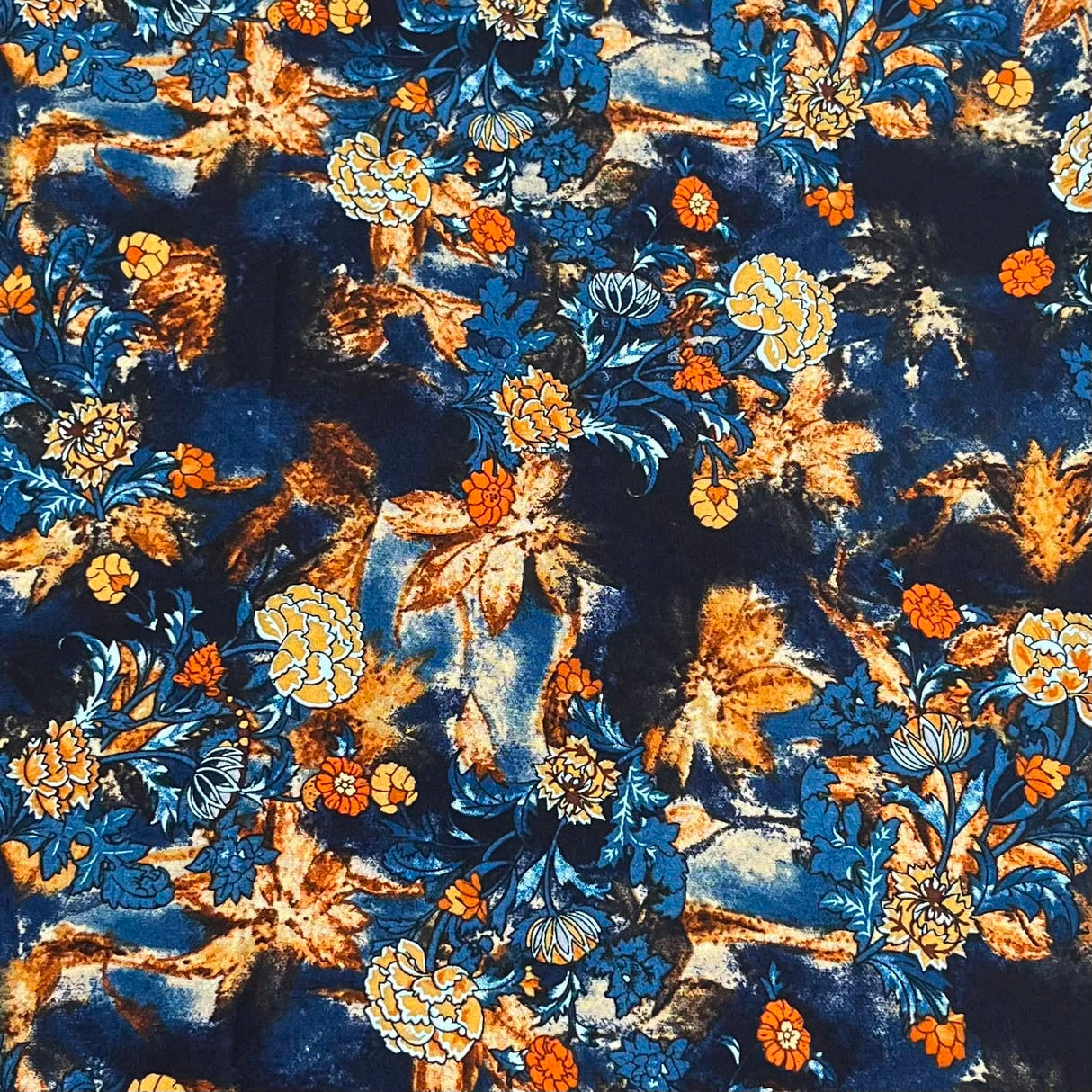 Pound A Metre 3 Metres Printed Dressmaking Viscose Fabric – 55" Wide (Night Garden)