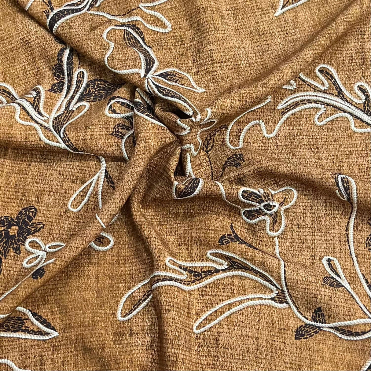 Pound A Metre 3 Metres Printed Dressmaking Viscose Fabric – 55" Wide (Oak)
