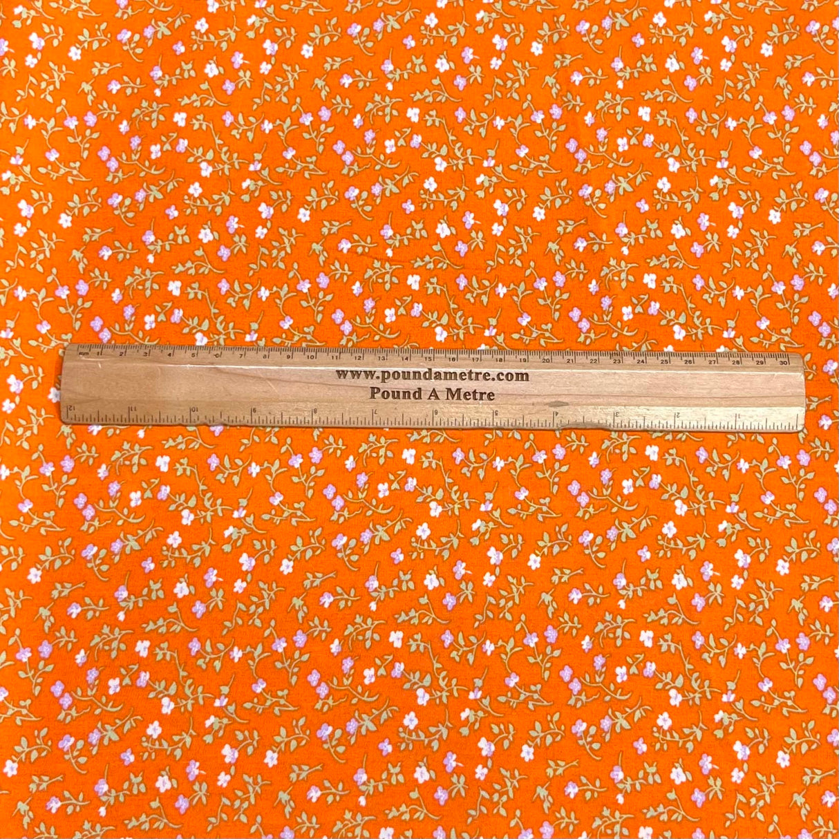 Pound A Metre 3 Metres Printed Dressmaking Viscose Fabric – 55" Wide (Orange)