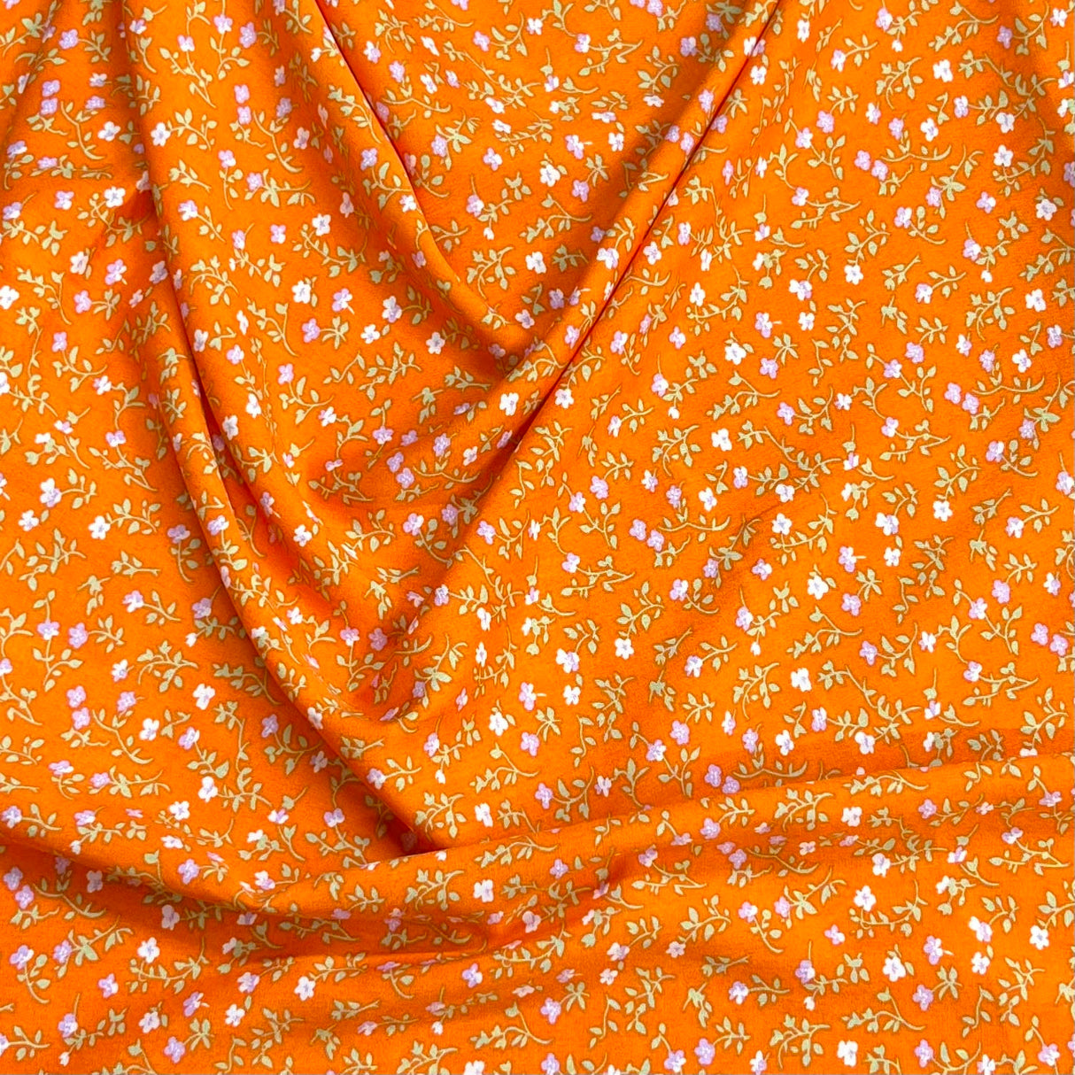 Pound A Metre 3 Metres Printed Dressmaking Viscose Fabric – 55" Wide (Orange)