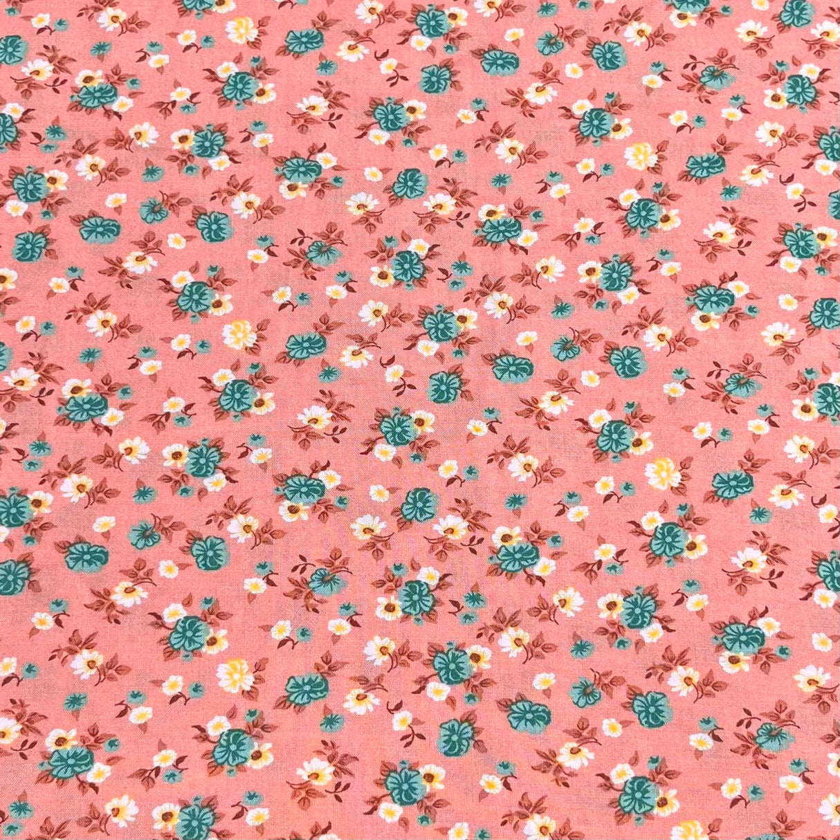 Pound A Metre 3 Metres Printed Dressmaking Viscose Fabric – 55" Wide (Peach Garden)