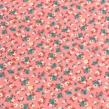 Pound A Metre 3 Metres Printed Dressmaking Viscose Fabric – 55" Wide (Peach Garden)