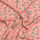 Pound A Metre 3 Metres Printed Dressmaking Viscose Fabric – 55" Wide (Peach Garden)