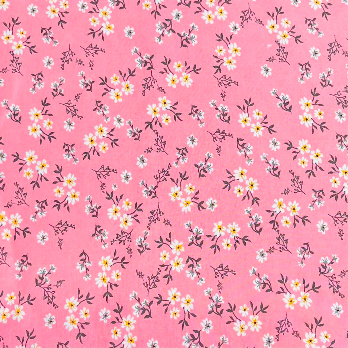 Pound A Metre 3 Metres Printed Dressmaking Viscose Fabric – 55" Wide (Pinky)