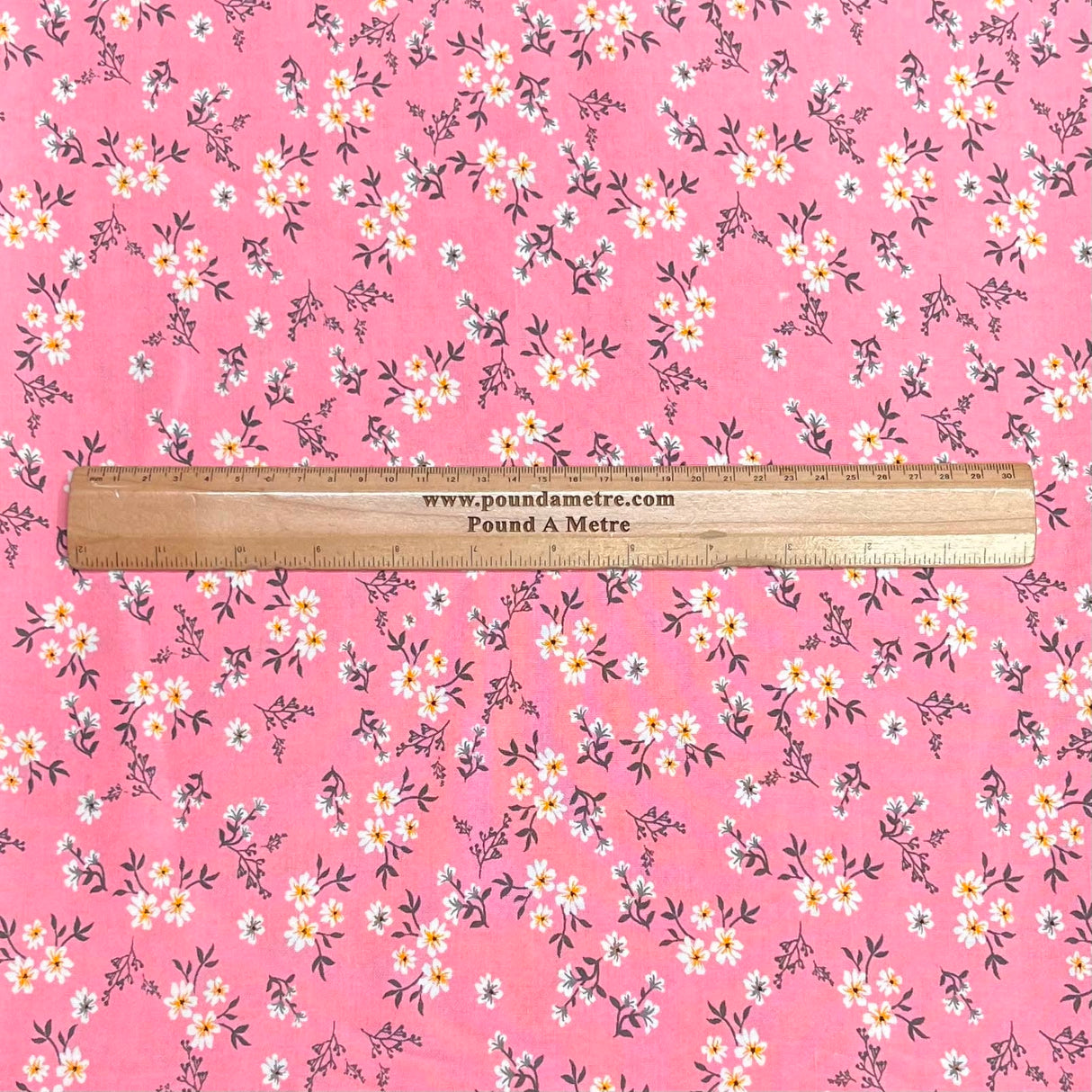 Pound A Metre 3 Metres Printed Dressmaking Viscose Fabric – 55" Wide (Pinky)