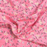 Pound A Metre 3 Metres Printed Dressmaking Viscose Fabric – 55" Wide (Pinky)