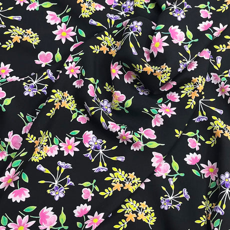 Pound A Metre 3 Metres Printed Dressmaking Viscose Fabric – 55" Wide (Poppy)