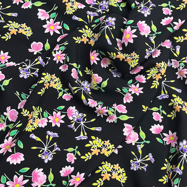 Pound A Metre 3 Metres Printed Dressmaking Viscose Fabric – 55" Wide (Poppy)