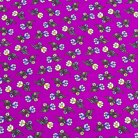 Pound A Metre 3 Metres Printed Dressmaking Viscose Fabric – 55" Wide (Purple)