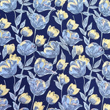 Pound A Metre 3 Metres Printed Dressmaking Viscose Fabric – 55" Wide (Royal Floral)
