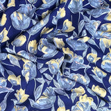 Pound A Metre 3 Metres Printed Dressmaking Viscose Fabric – 55" Wide (Royal Floral)