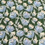 Pound A Metre 3 Metres Printed Dressmaking Viscose Fabric – 55" Wide (Sage Flower)