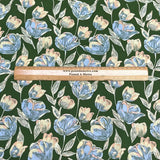 Pound A Metre 3 Metres Printed Dressmaking Viscose Fabric – 55" Wide (Sage Flower)