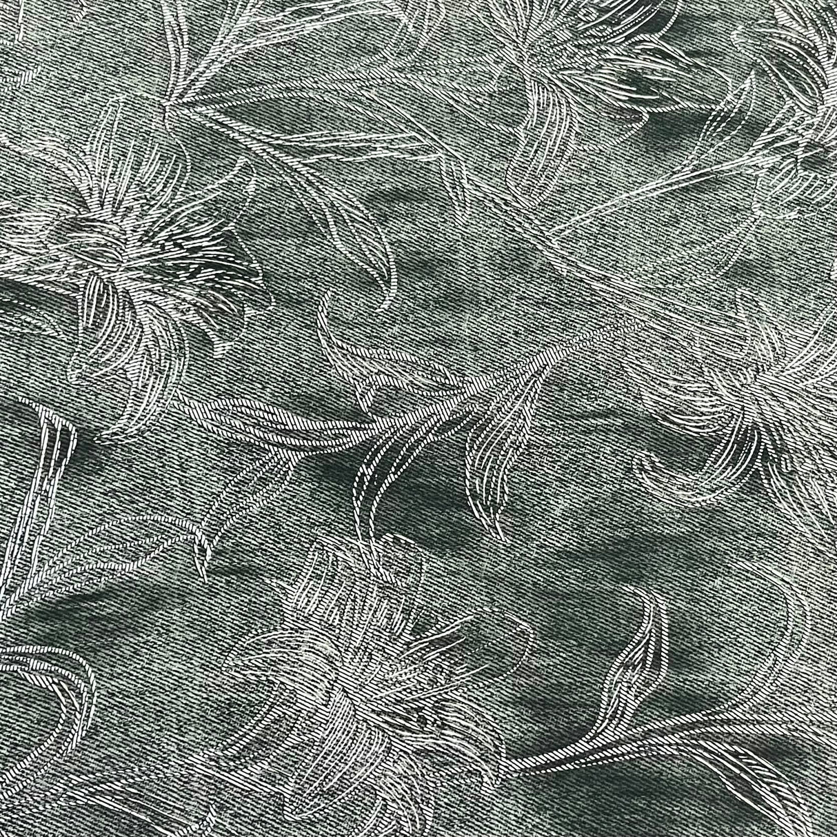 Pound A Metre 3 Metres Printed Dressmaking Viscose Fabric – 55" Wide (Sage)
