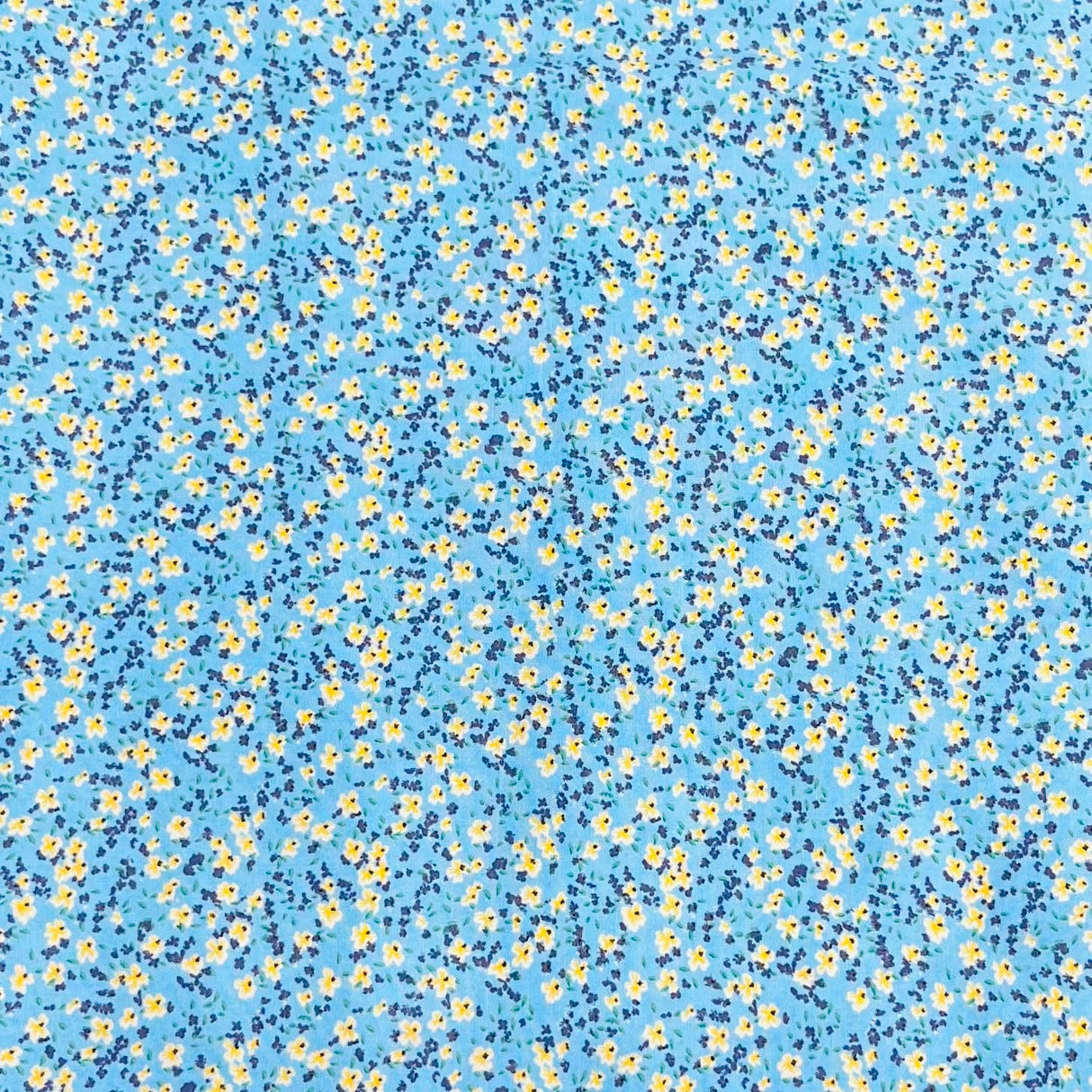 Pound A Metre 3 Metres Printed Dressmaking Viscose Fabric – 55" Wide (Sky Floral)