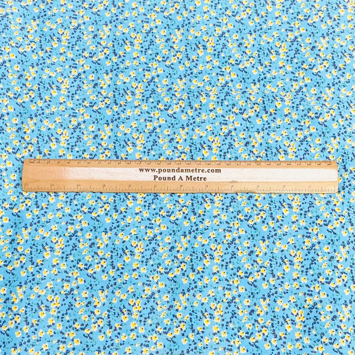 Pound A Metre 3 Metres Printed Dressmaking Viscose Fabric – 55" Wide (Sky Floral)