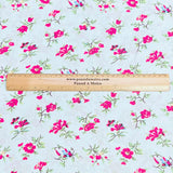 Pound A Metre 3 Metres Printed Dressmaking Viscose Fabric – 55" Wide (Sky Flowers)