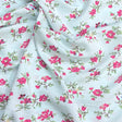 Pound A Metre 3 Metres Printed Dressmaking Viscose Fabric – 55" Wide (Sky Flowers)