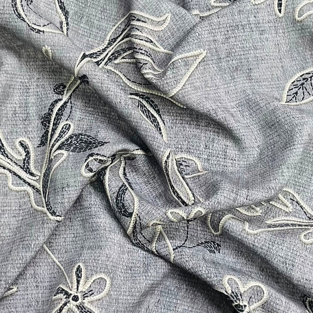 Pound A Metre 3 Metres Printed Dressmaking Viscose Fabric – 55" Wide (Slate)