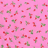 Pound A Metre 3 Metres Printed Dressmaking Viscose Fabric – 55" Wide (Strawberry)