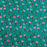 Pound A Metre 3 Metres Printed Dressmaking Viscose Fabric – 55" Wide (Teal)